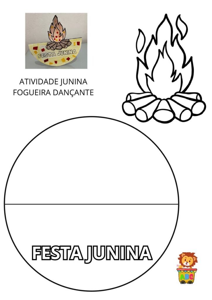 Atividade festa junina fogueira dançante para alfabetização página 1